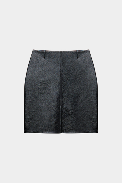 Юбка карандаш из лакированной кожи