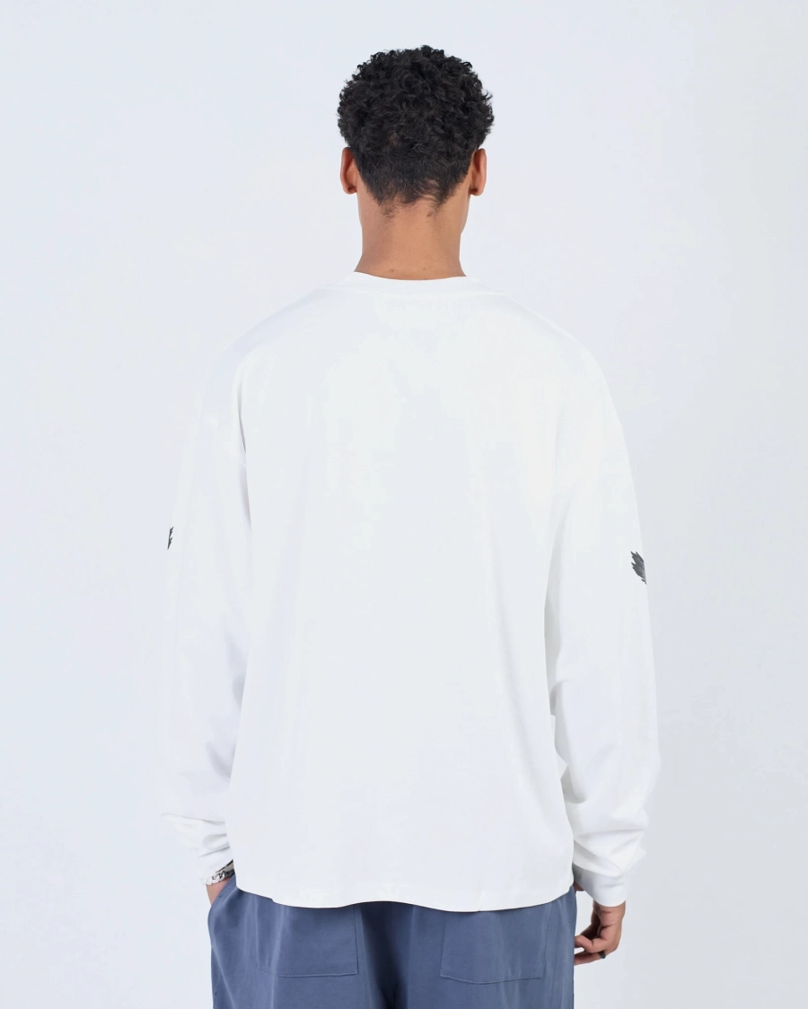 Лонгслив FLYING A WHITE ASIA ST 71, цвет: белый, Ast71.sleeve-flying-A-wh купить онлайн