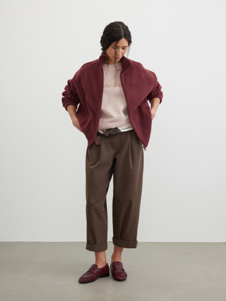 Толстовка из флиса с вышивкой Chaika, цвет: Бордовый, SS26HO05-61 купить онлайн