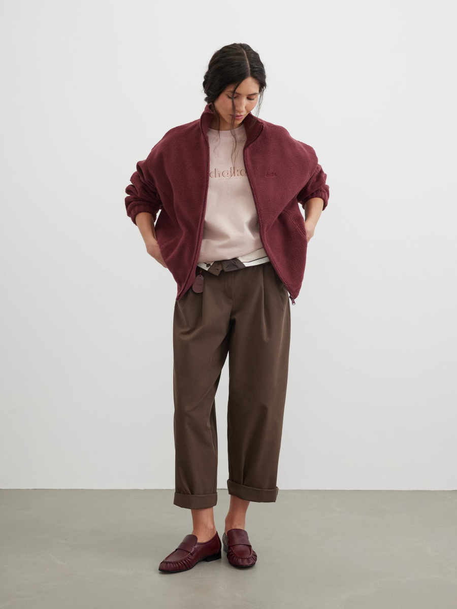 Толстовка из флиса с вышивкой Chaika, цвет: Бордовый, SS26HO05-61 купить онлайн