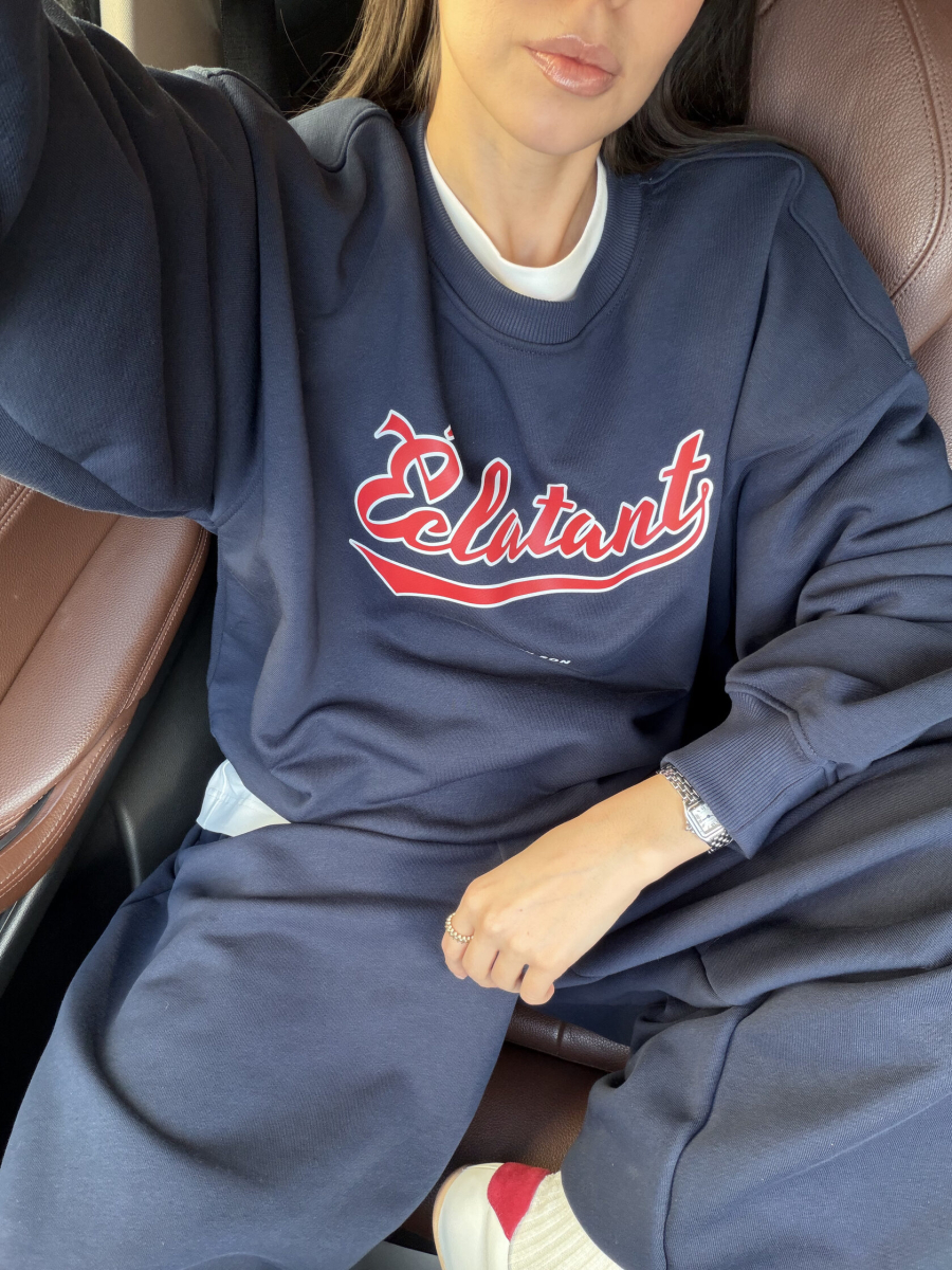 Свитшот с принтом TRES, цвет: темно-синий, НФ-00002771 купить онлайн