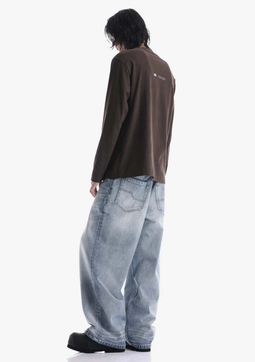 Широкие джинсы KRAKATAU, цвет: бледно-голубой, Ru223-63 купить онлайн