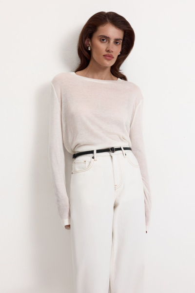 Лонгслив из смесового тенселя TOPTOP, цвет: белый, TT.025.15617.100 купить онлайн