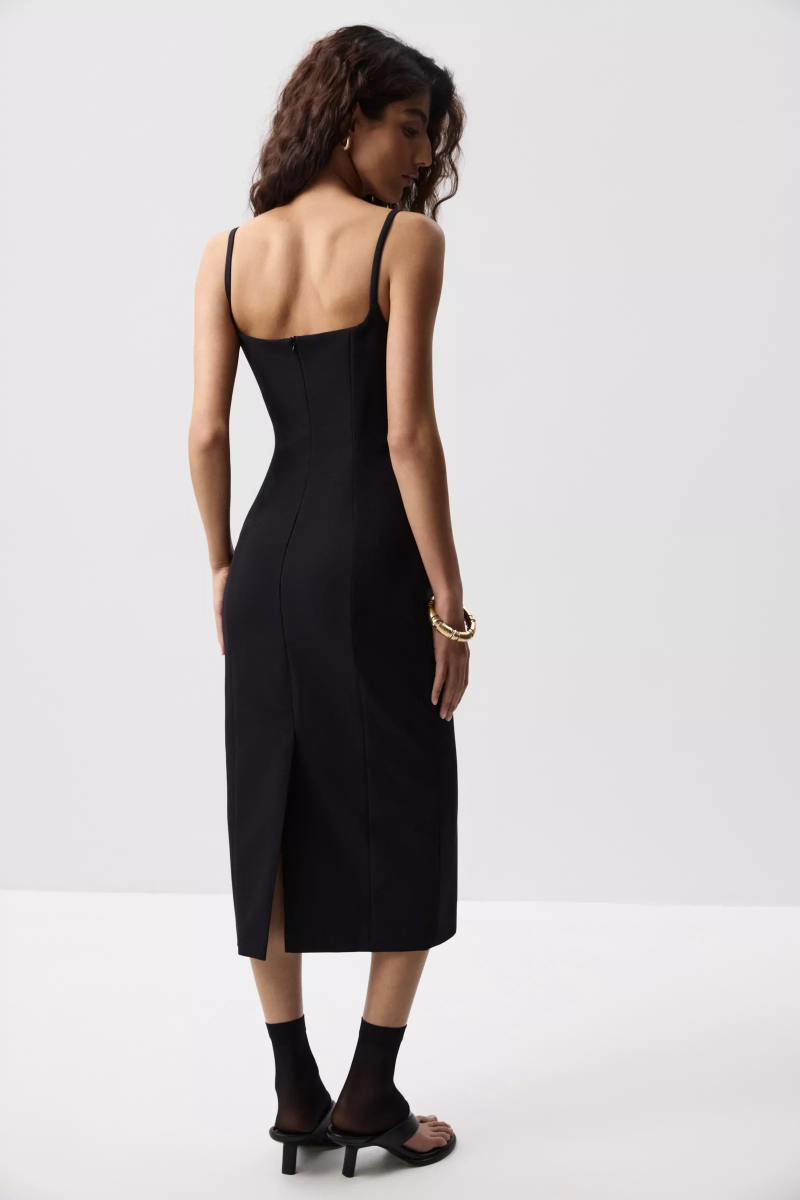 Платье макси на бретелях Charmstore, цвет: Черный, 111-554103-880 купить онлайн