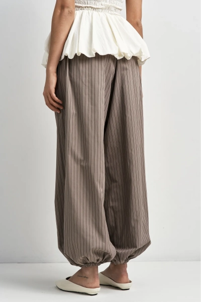 Брюки-алладины в полоску в цвете Капучино Erist store, цвет: капучино, НФ-00003517 купить онлайн