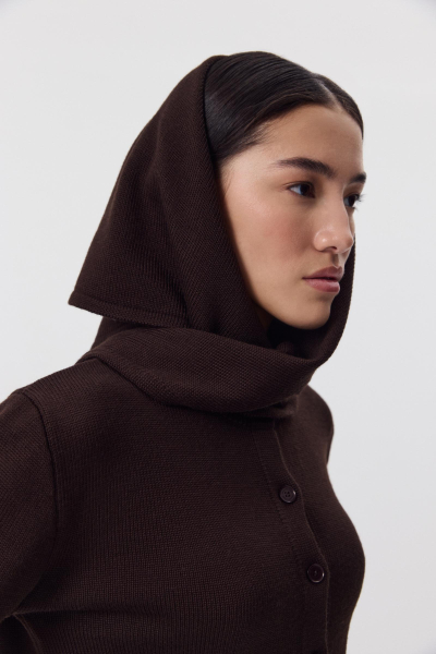 Косынка из шерсти Charmstore, цвет: шоколадный 602-42998-551 купить онлайн