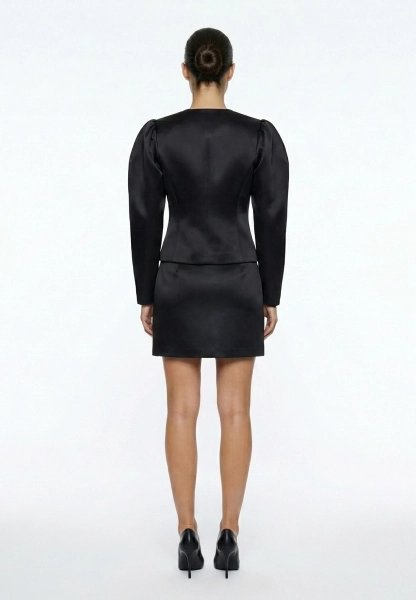 Жакет из сатина с рукавами буфами REFERT, цвет: Черный, 04-4087/1-2511 купить онлайн