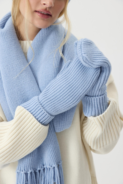 Варежки из шерсти мериноса Charmstore, цвет: голубой 610-45298-668 купить онлайн
