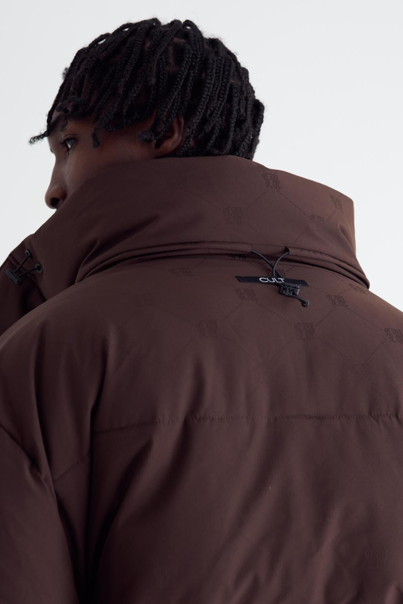 Пуховик Pattern CULT, цвет: коричневый, 73048 купить онлайн