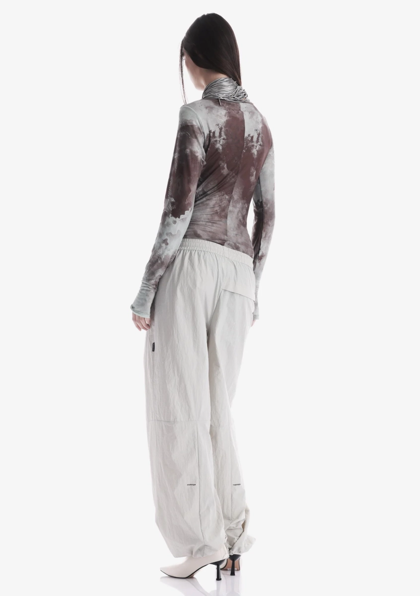 Боди из сетчатой ткани KRAKATAU, цвет: голубой/коричневый, Tw133-614 купить онлайн