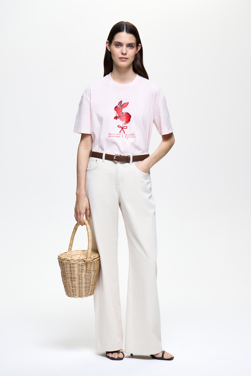 Футболка с принтом DREAMS BY ALENA AKHMADULLINA, цвет: розовый 126103120404517/310000 |трендовая новинка купить онлайн