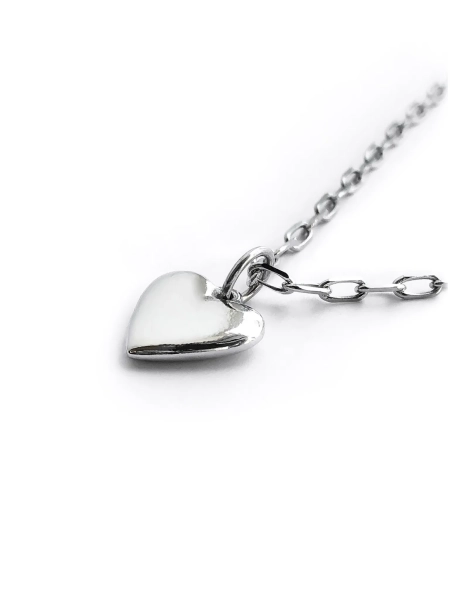Серебряное колье сердце "Bubble"
