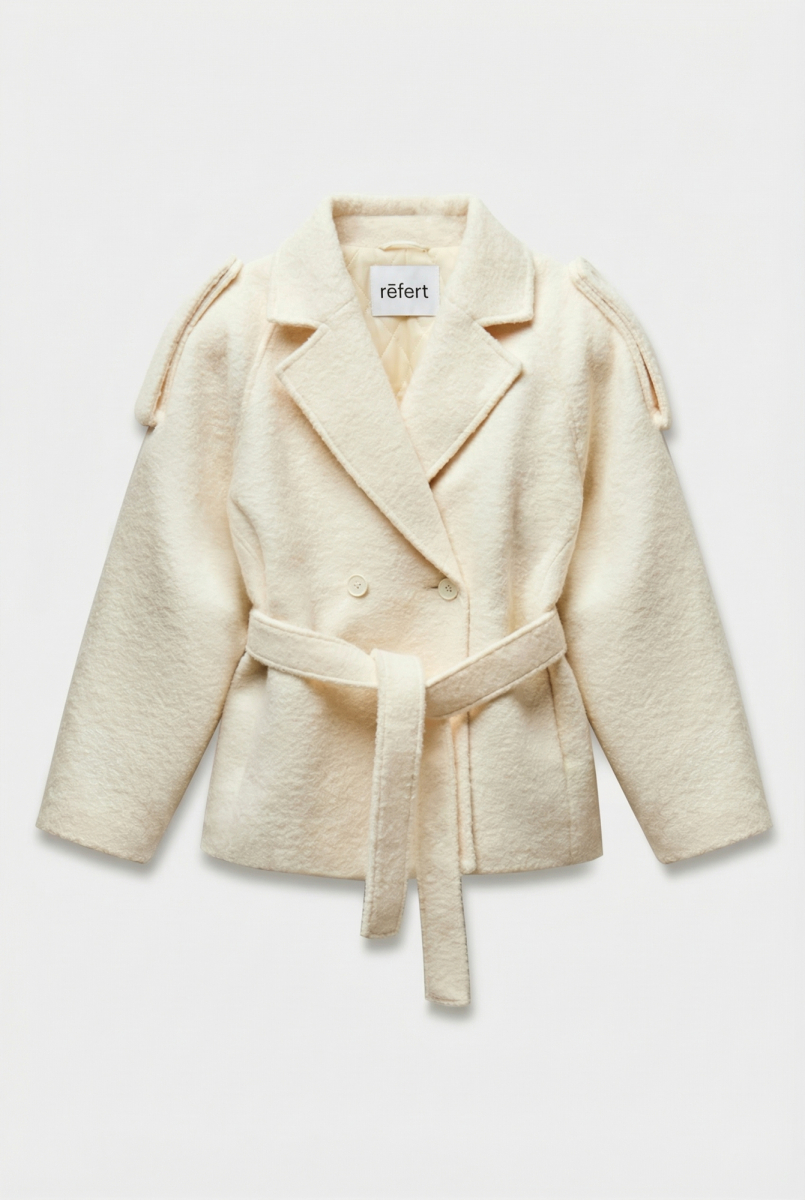 Пальто кучерявое с рукавом реглан