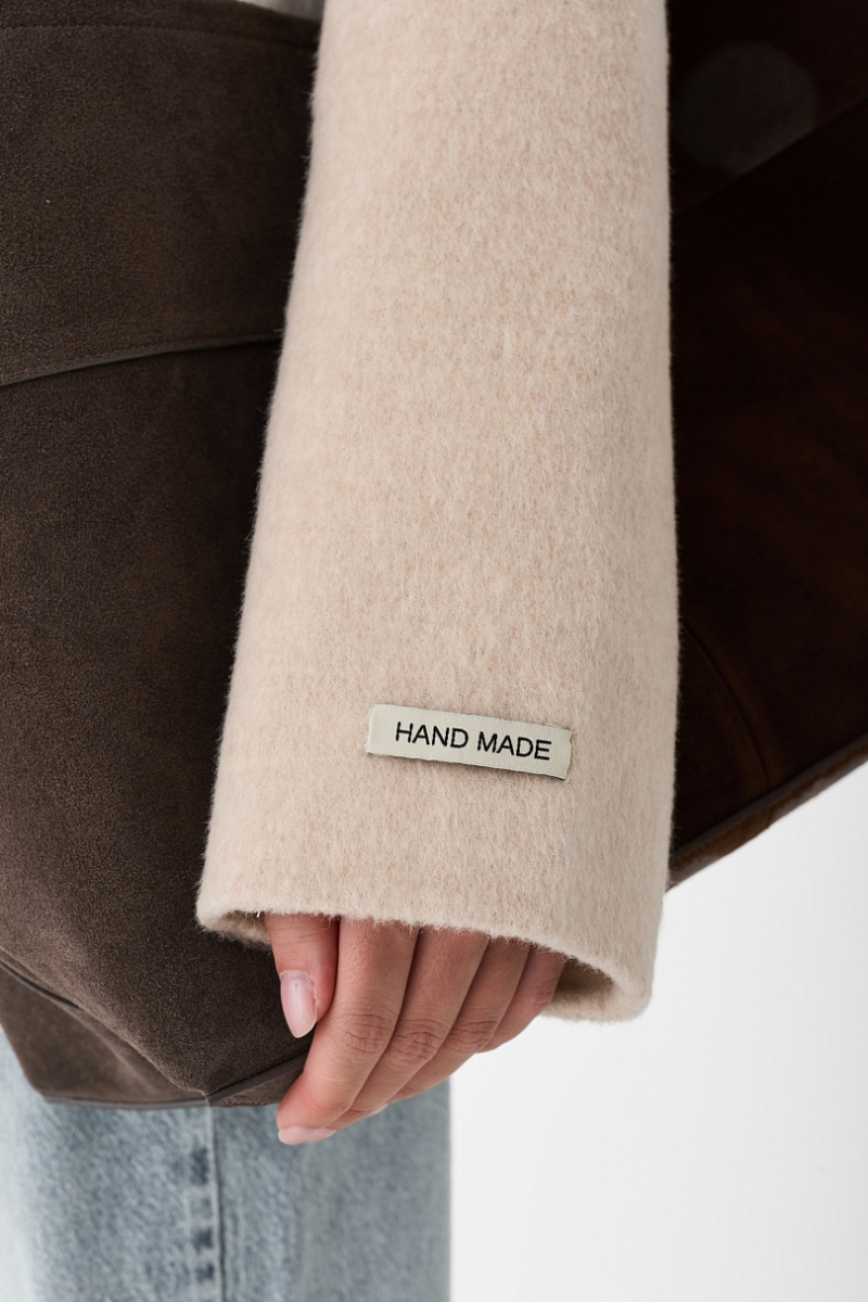 Пальто укороченное из шерсти Ricoco, цвет: бежевый, 5000/2 купить онлайн