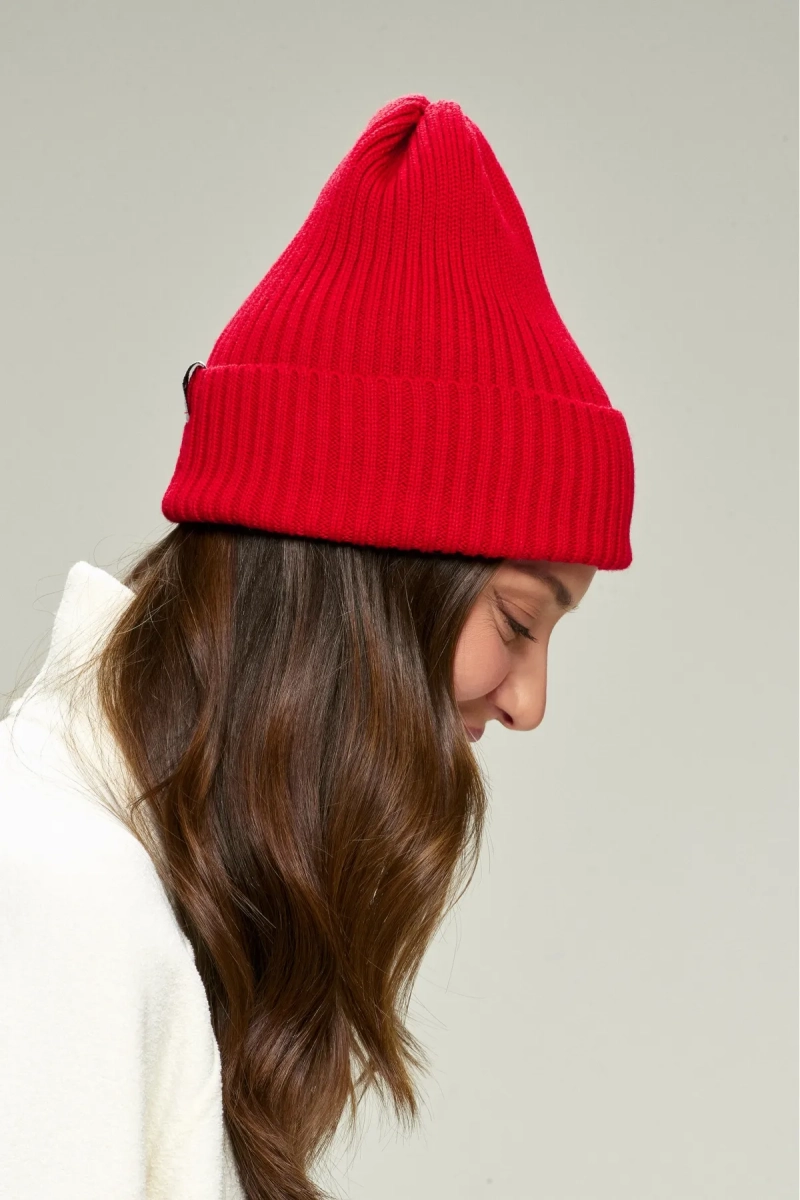 Шапка Бини Merino Erist store, цвет: красный НФ-00000531 купить онлайн