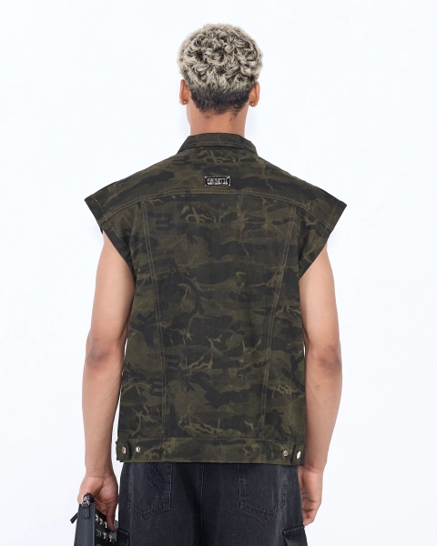 Жилет камуфляжный ASIA ST 71, цвет: зеленый, Ast71.vest-denim-camou купить онлайн