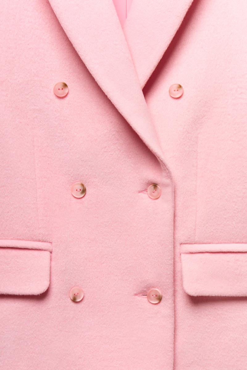 Пальто двубортное прямого силуэта REFERT, цвет: светло-розовый, 01-3691/1-2511 купить онлайн