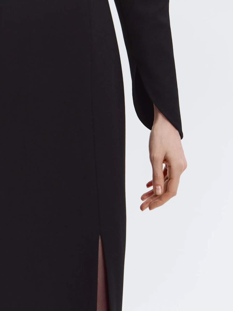 Платье-миди из костюмной ткани ANNA PEKUN, цвет: Черный,  купить онлайн