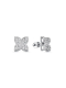 Серьги-пусеты из серебра с фианитами Tosya Store, цвет: серебро, 901062652 купить онлайн