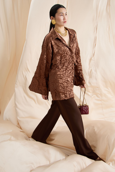 Блуза MIA AIM, цвет: коричневый, MIA704 купить онлайн