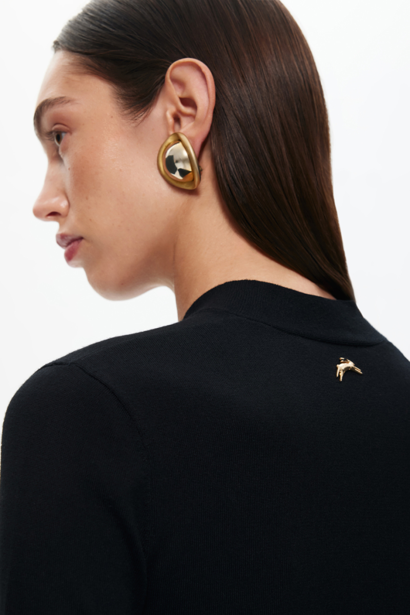 Платье из тонкой шерсти с бантом DREAMS BY ALENA AKHMADULLINA, цвет: Черный, 225104070304302/103000 купить онлайн