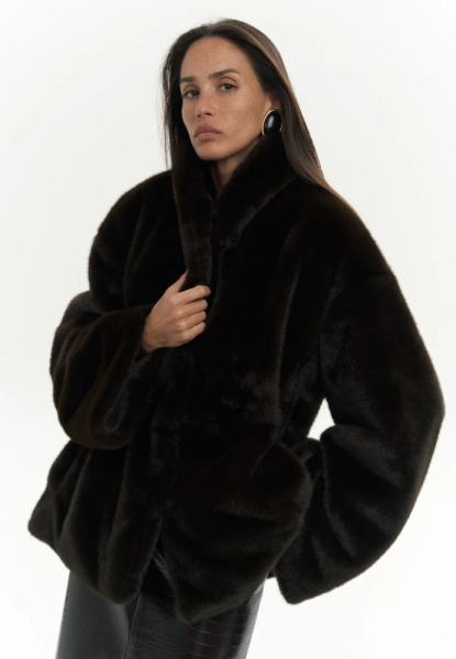 Шуба из эко меха на кулиске