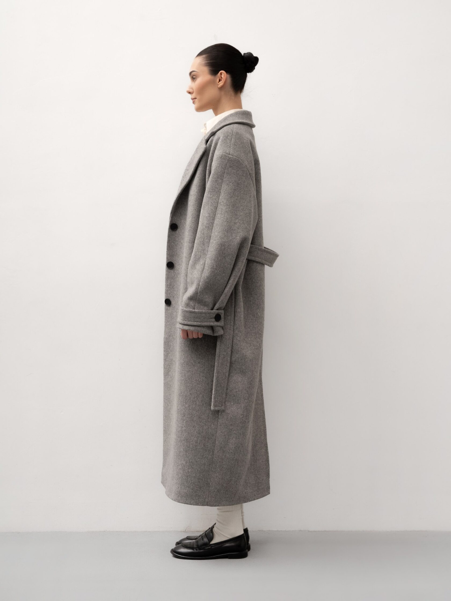 Пальто с поясом TRES, цвет: серый, НФ-00002719 купить онлайн
