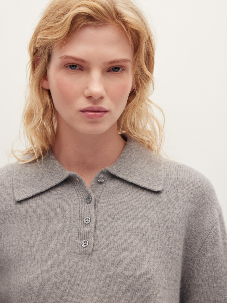 Шерстяной джемпер-поло Chaika, цвет: Светло-серый, AW25KJ04-111 купить онлайн