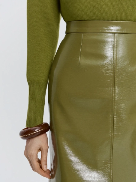 Юбка из экокожи ANNA PEKUN, цвет: зеленый, 61.2336.500 купить онлайн