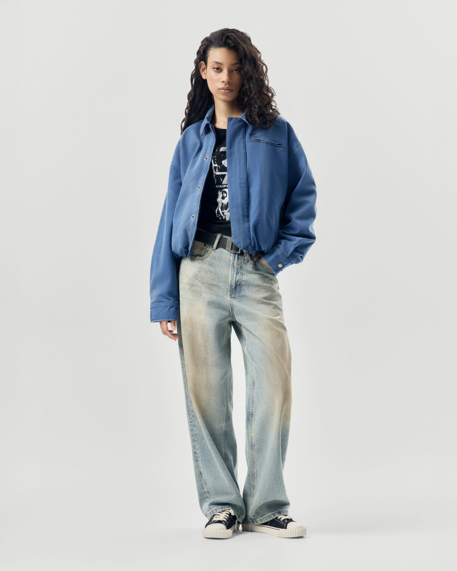 Куртка деним NAIPACHE, цвет: синий, 2614013200 купить онлайн