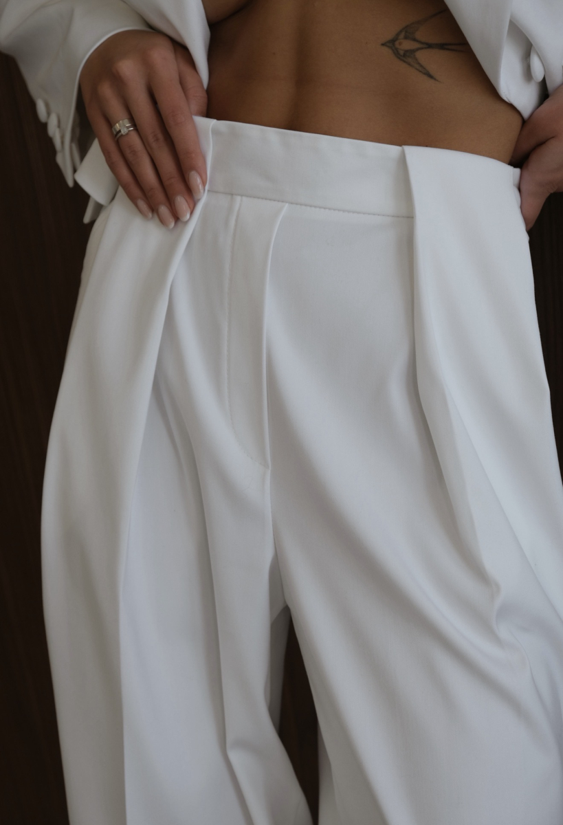 Брюки широкие "Чистота" Мини, цвет: молочный, НФ-00000513 купить онлайн