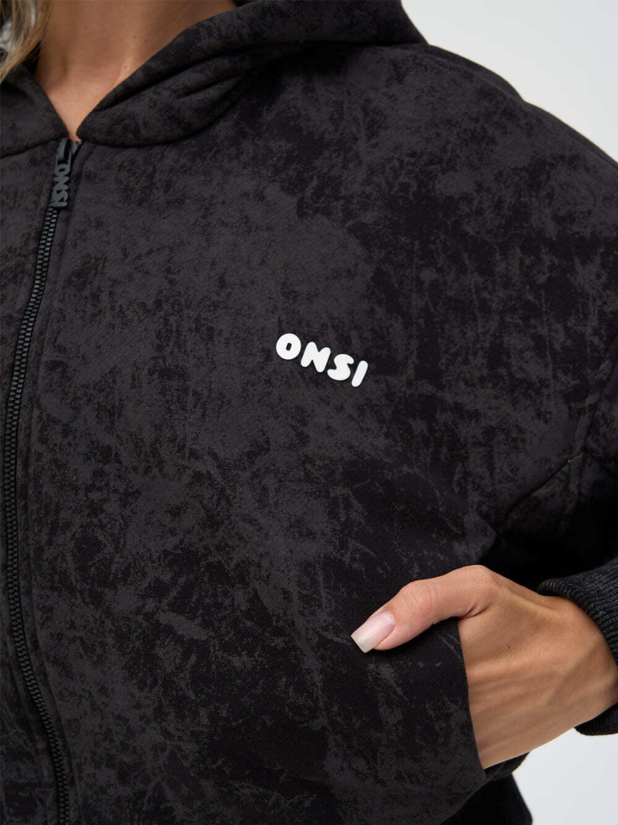 Zip Худи ONSI, цвет: black velur,  купить онлайн