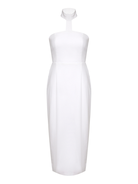 Платье с открытыми плечами и чокером I.B.W., цвет: молочный, ED012 купить онлайн