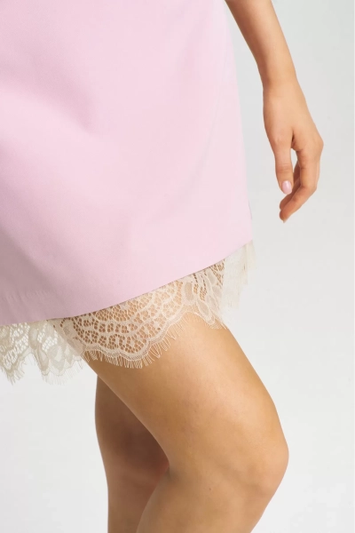 Юбка с кружевом Pink Erist store, цвет: розовый, НФ-00002005 купить онлайн