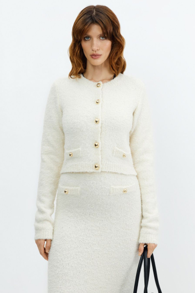 Фактурный кардиган TOPTOP, цвет: молочный, TTS.060.15527.120 купить онлайн