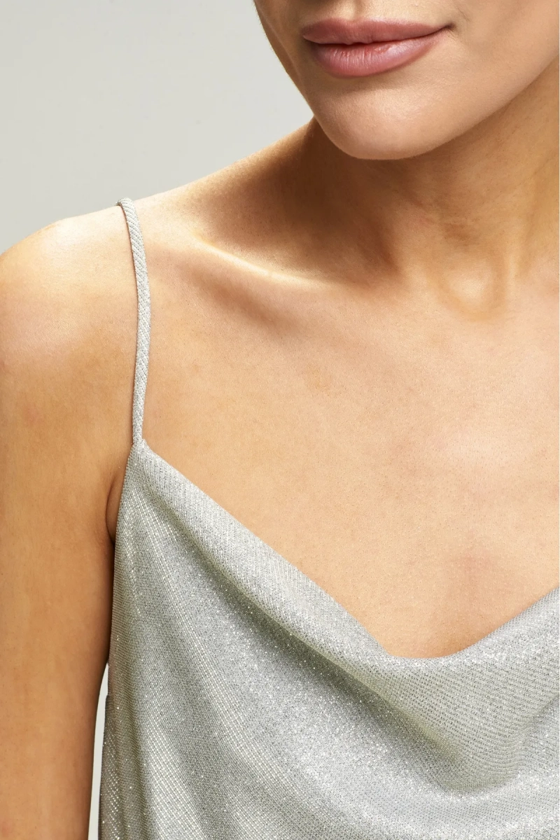 Топ на тонких бретелях Shine Bright Erist store, цвет: Серебряный, НФ-00002951 купить онлайн