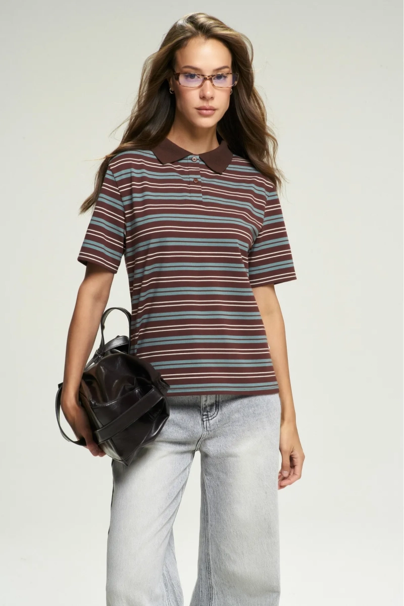 Поло в полоску Brown