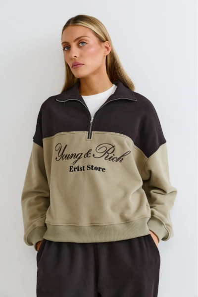 Анорак в контрастных цветах Erist store, цвет: коричневый, НФ-00003171 купить онлайн