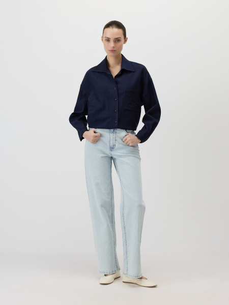 Удлиненная рубашка Conso, цвет: синий, PR 260446 - синий купить онлайн