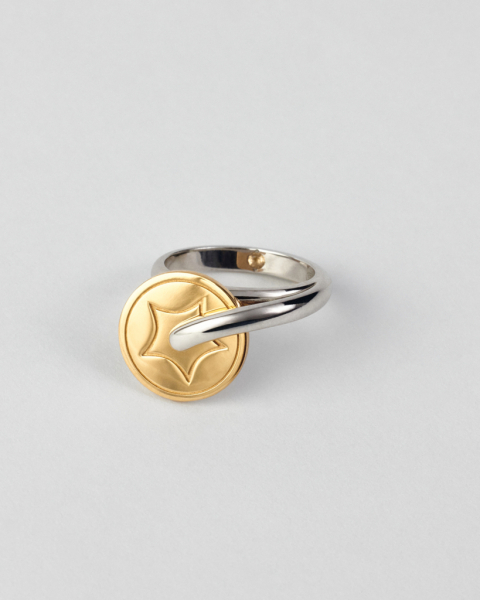 Кольцо “Туз пентаклей” с подвижной деталью Darkrain, цвет: биколор, LS4029 купить онлайн