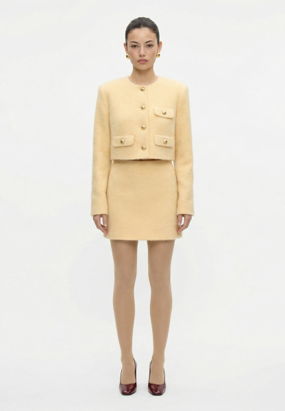 Юбка из фактурного трикотажа REFERT, цвет: Сливочный, 07-4206/1-2511 купить онлайн