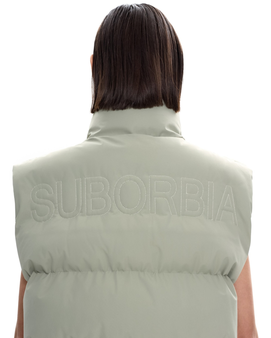 Жилет стеганый Suborbia, цвет: туманно-зеленый, 006274 купить онлайн