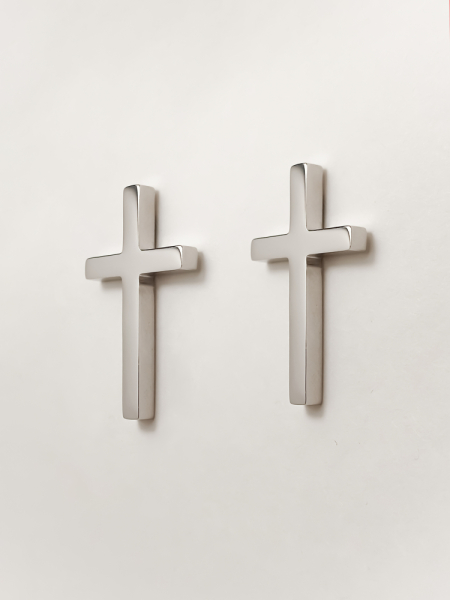 Серьги "Cross Steel"