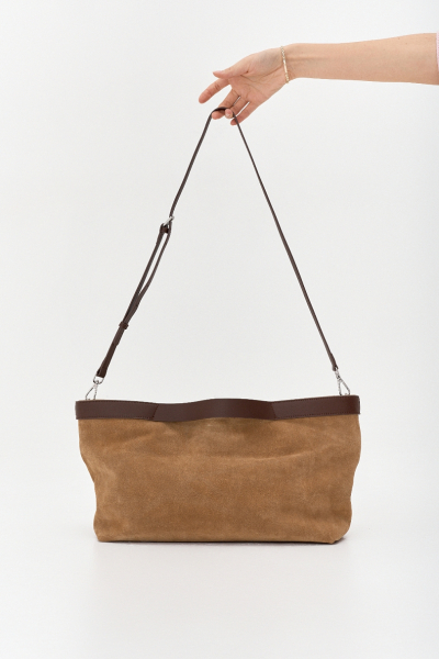 Сумка тоут из замши М Ricoco, цвет: песочный bag10/1 купить онлайн