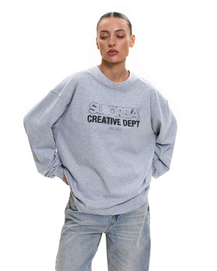 Лонгслив CD Suborbia, цвет: grey melange, 006171 купить онлайн