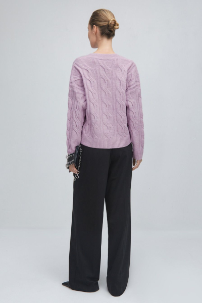 Пуловер с вязкой «косичка» TOPTOP, цвет: розовый, TT.050.13955.300 купить онлайн