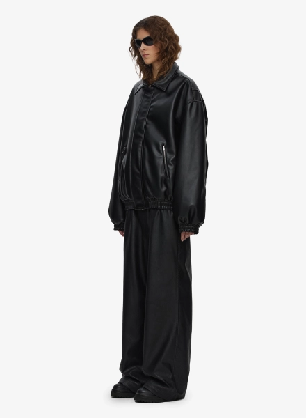 Бомбер кожаный FW2425 FABLE, цвет: Черный, BMBRLTH-FBL-FW2425-BLCK купить онлайн
