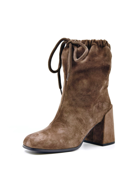 Ботильоны демисезонные из натуральной замши