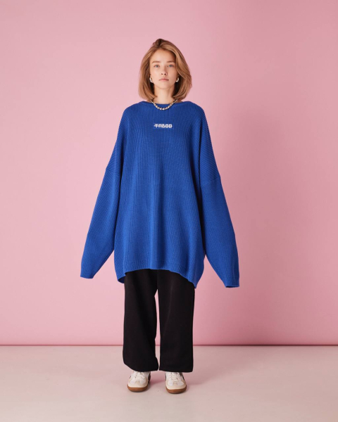 Свитер over TABOO, цвет: синий, svblueover купить онлайн