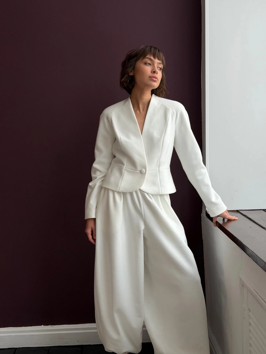 Жакет из замши GARCHIT, цвет: молочный, GARZamJakMol купить онлайн